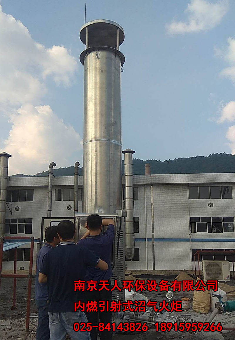 引射式沼气火炬 120m³/h 造酒厂专用沼气火炬